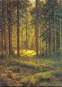 Ivan Shishkin Coniferous Forest, Sunny Day Spain oil painting artist